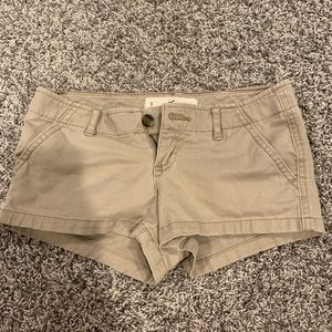 Tan jean shorts